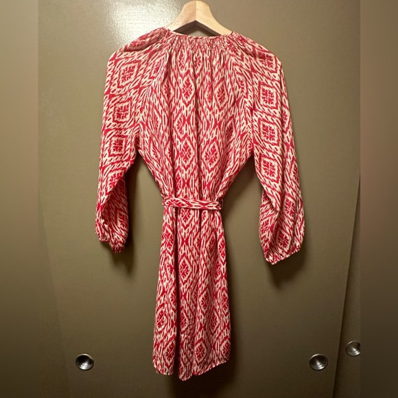 Anthropologie Maeve Frequencies Ikat Print 3/4 Sleeve Tunic Shirt Dress - Picture 4 of 4